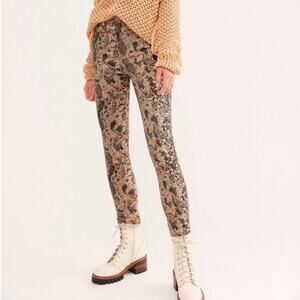 Free People We The Free Two Faced Snake Print Jeans